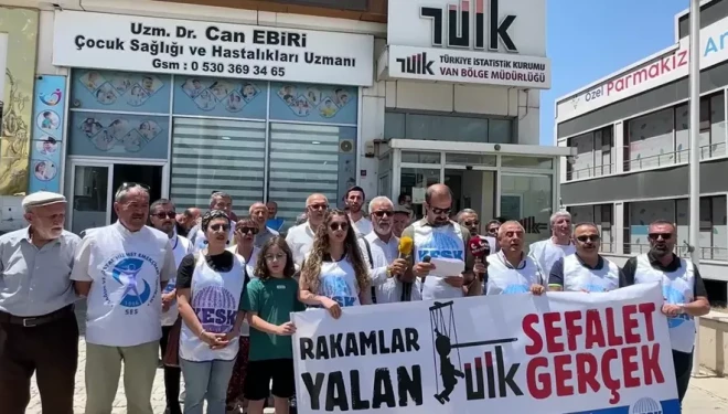Van’da KESK’ten TÜİK Protestosu
