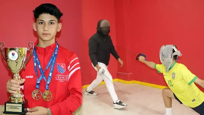 Ağaç dalları ile başladığı eskrimde Türkiye şampiyonu olan Süer Bulut, milli takıma seçildi