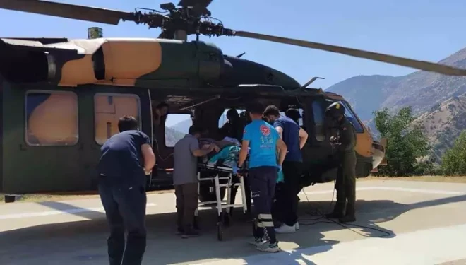 Askeri helikopter hamile kadın için havalandı