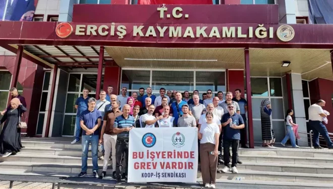 Erciş SYDV çalışanları greve başladı