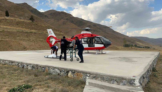 Serebrovasküler hasta ambulans helikopterle Van’a sevk edildi