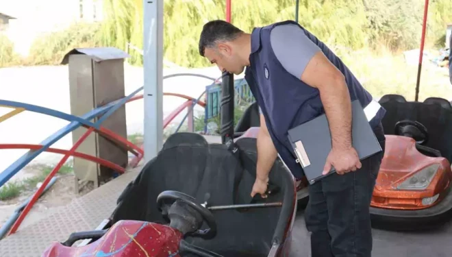 Van’daki lunaparklarda güvenlik denetimi yapıldı