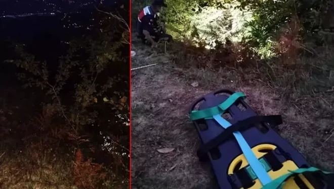 Ot biçen baba- oğul uçuruma düştü; polis memuru...