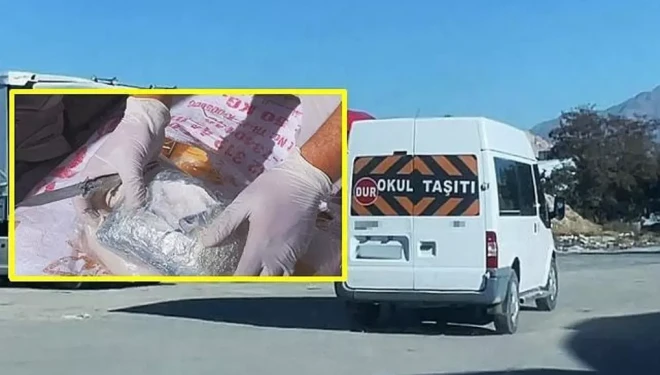 Van’da ’okul taşıtı’ yazan araçta uyuşturucu ele geçirildi
