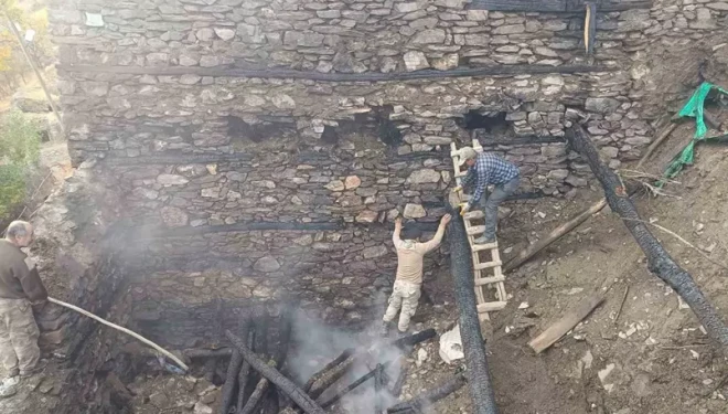 Bahçesaray’da odunluk yangını korkuttu