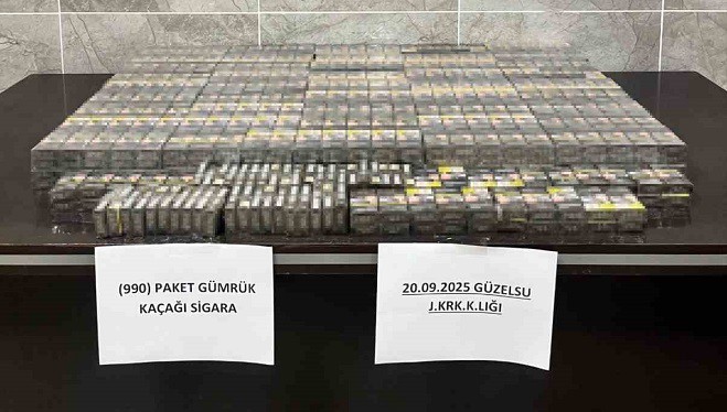Van’da 990 paket kaçak sigara ele geçirildi