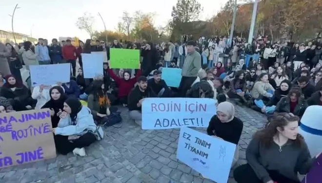 YYÜ'de öğrencilerin 'Rojin için adalet' eylemine polis müdahale etti