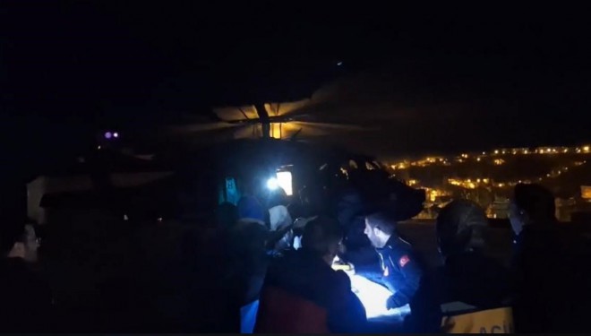 Yüksekten düşen genç, jandarma helikopteriyle kurtarıldı