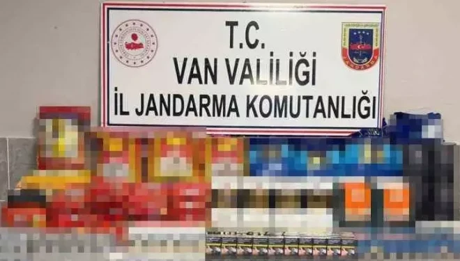 Van’da kaçak sigara, alkol ve gıda ürünü ele geçirildi