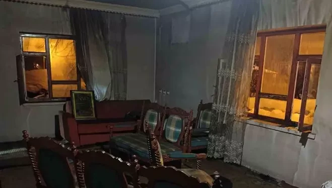 Van’da ev yangını