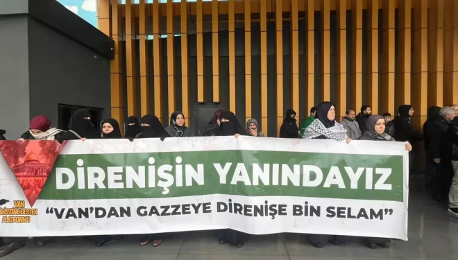 Van Filistin’e Destek Platformu öncülüğünde "Gazze" açıklaması