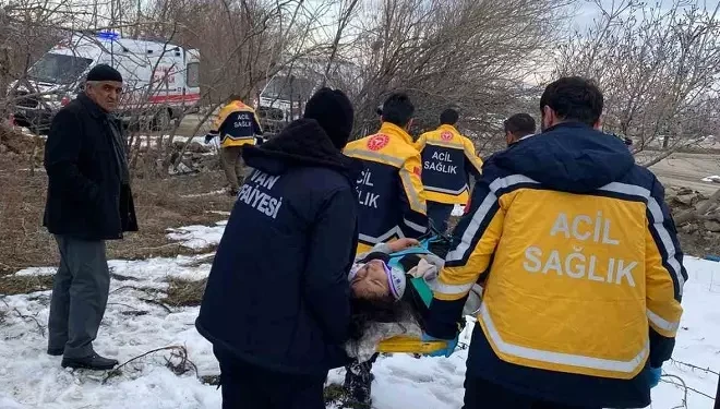 Van’da kamyonet devrildi: 2 yaralı