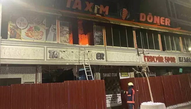 Van’da dönerci dükkanında korkutan yangın
