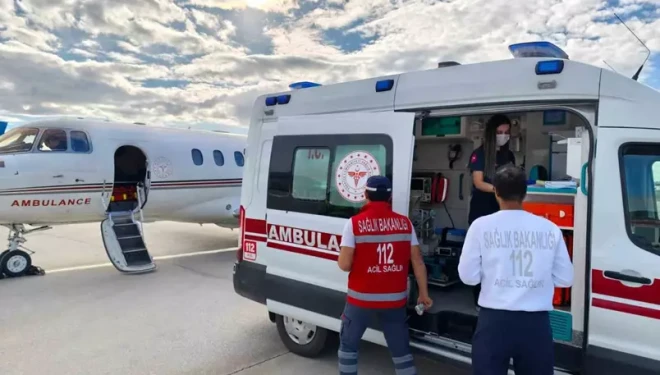 Kalp hastası bebek ambulans uçakla