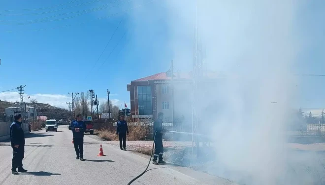 Van’da anız yangını