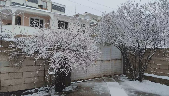 Erciş’te nisan ayında kar yağışı