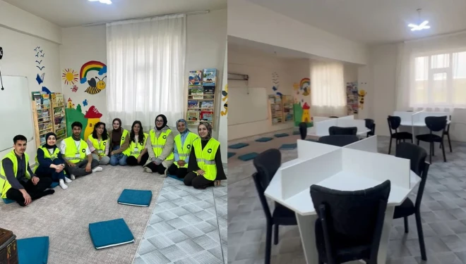 Van’da köy okuluna modern kütüphane