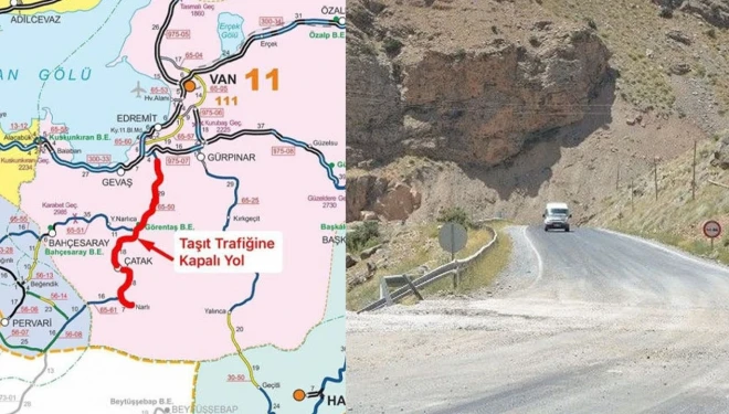 Çatak yolu araç trafiğine kapatıldı