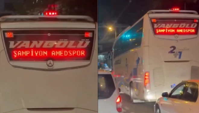 Van otobüsündeki "Şampiyon Amedspor"