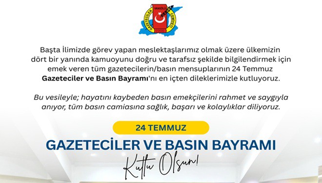 VGC'den 24 Temmuz Gazeteciler ve Basın Bayramı mesajı