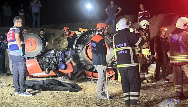 Devrilen traktörün altında kalan karı-koca, yaşamını yitirdi