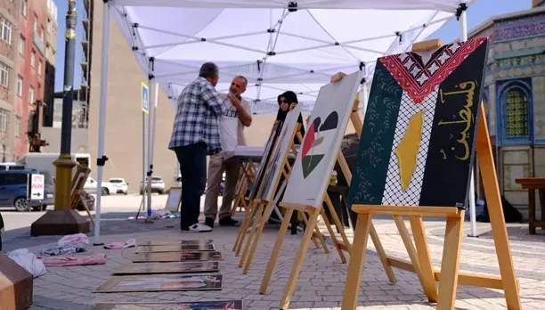 Van’da Filistin’e destek resim sergisi açıldı