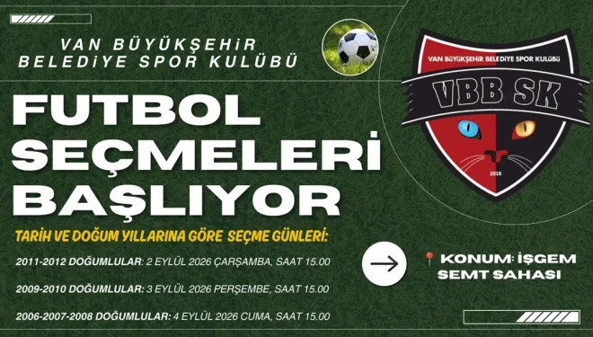 Büyükşehir Belediyespor futbol seçmeleri başlıyor