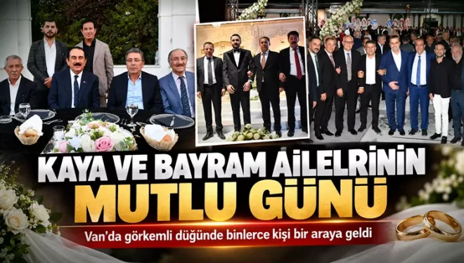 Kaya ve Bayram ailelerinin düğününde binlerce kişi buluştu