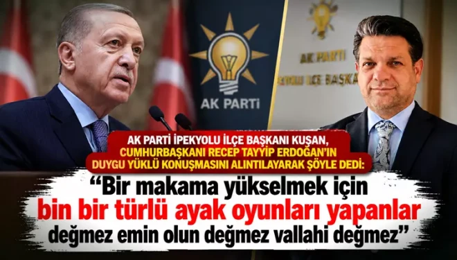 AK Partili Kuşan: “Makam uğruna karakterinizi satmayın”