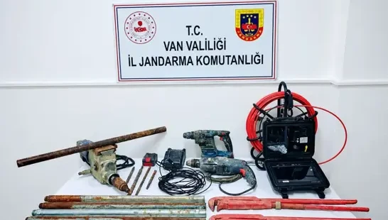 Van’da birinci derece sit alanında kaçak kazıya suçüstü: 2 gözaltı