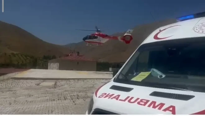 Yüksekten düşen şahıs hasta