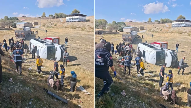 Van'da TIR ile yolcu minibüsü çarpıştı