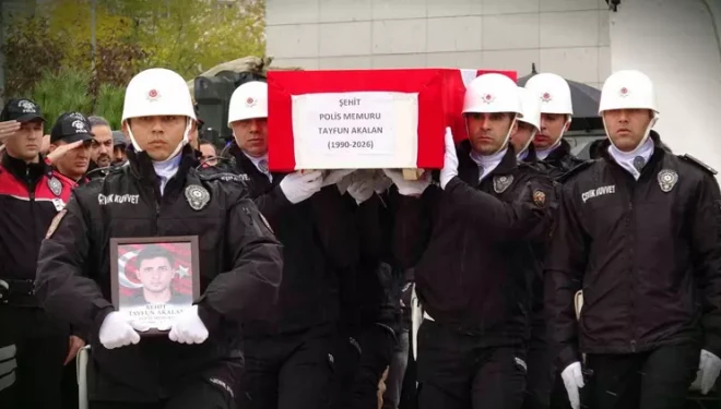 Kazada şehit düşen polis memuru için