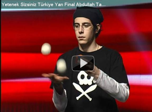 Yetenek Sizsiniz Türkiye Yarı Final Abdullah Talayhan Jonglör Gösterisi Video İzle!