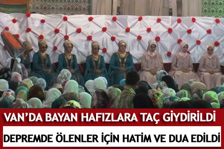 Van'da hafız kız öğrencilere taç giydirme merasimi  - Van Haber