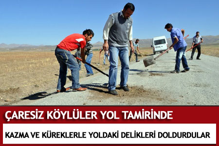 Çaresiz Köylüler Yol Tamirinde - Özalp Haberleri