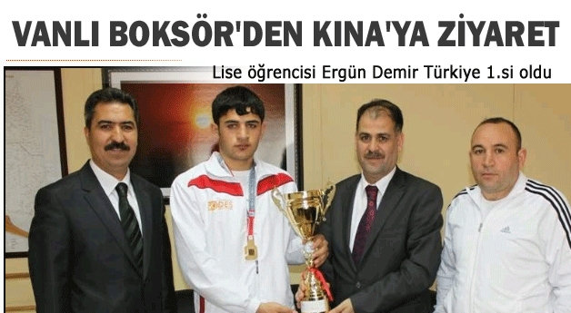 Vanlı Boksör Lise öğrencisi Ergün Demir Türkiye 1.si oldu