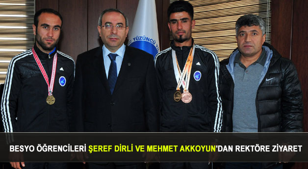 Şampiyon Sporculardan YYÜ Rektör'üne Ziyaret