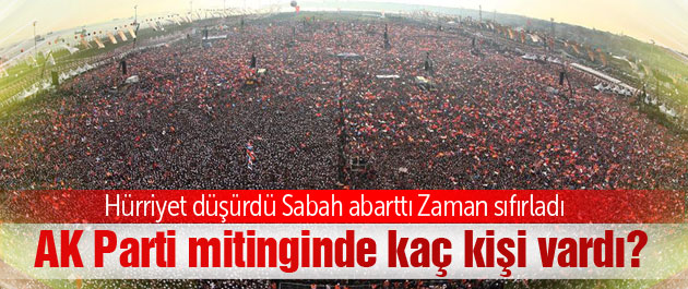 AK Parti İstanbul Yenikapı Mitinginde Kaç Kişi Vardı?