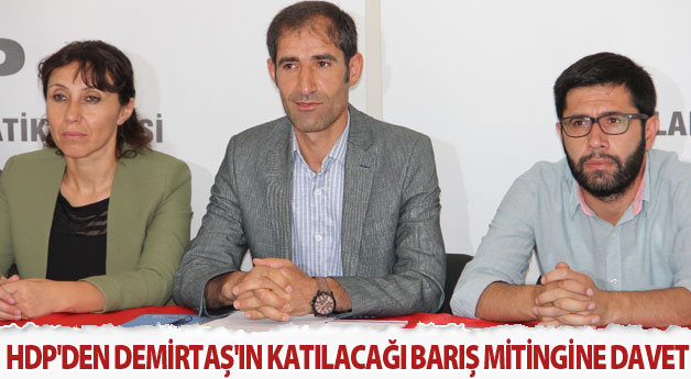 HDP'den Barış Mitingine Davet
