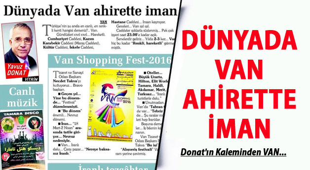 Dünyada Van Ahirette İman! Donat'ın Kaleminden VAN