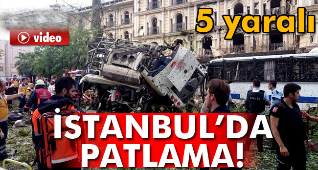 Fatih'te polis aracına bombalı saldırı!