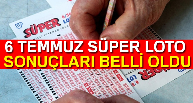 Milli Piyango Süper Loto 6 Temmuz 2017 sonuçları