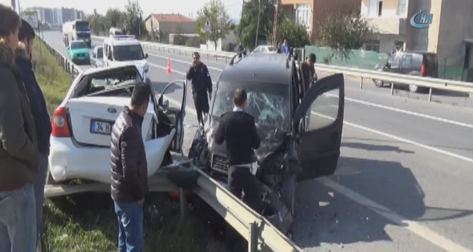 TEM bağlantı yolunda feci kaza: 1 ölü, 2 yaralı