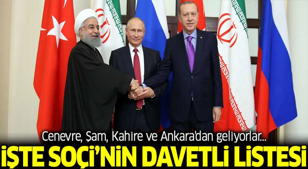 İşte Soçi'nin davetli listesi!