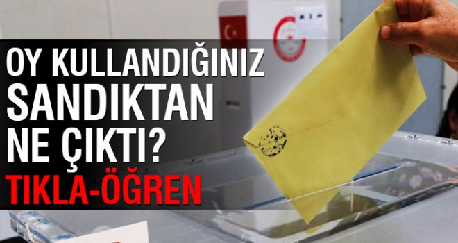 Oy kullandığınız sandıkta hangi partiye daha çok oy çıktı?