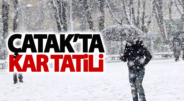 Çatak'ta kar tatili