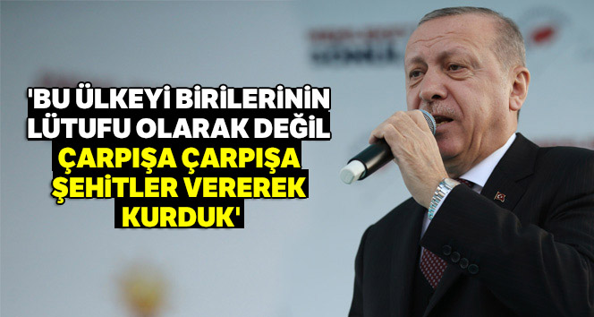 Bu Ülkeyi çarpışa çarpışa, şehitler vererek kurduk'
