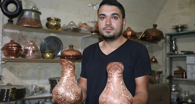 Üniversiteli bakırcı yaptığı ürünleri dünyaya ihraç ediyor