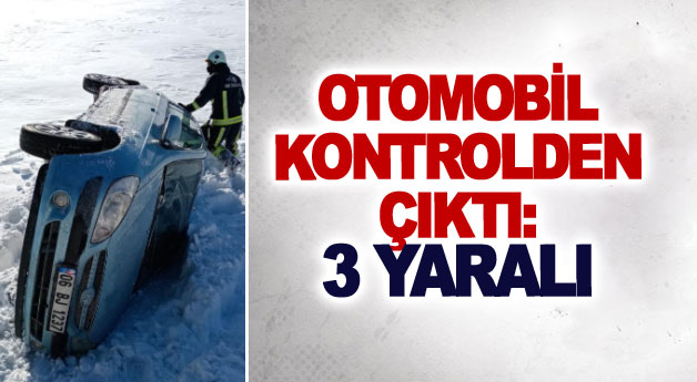 Otomobil kontrolden çıktı: 3 yaralı